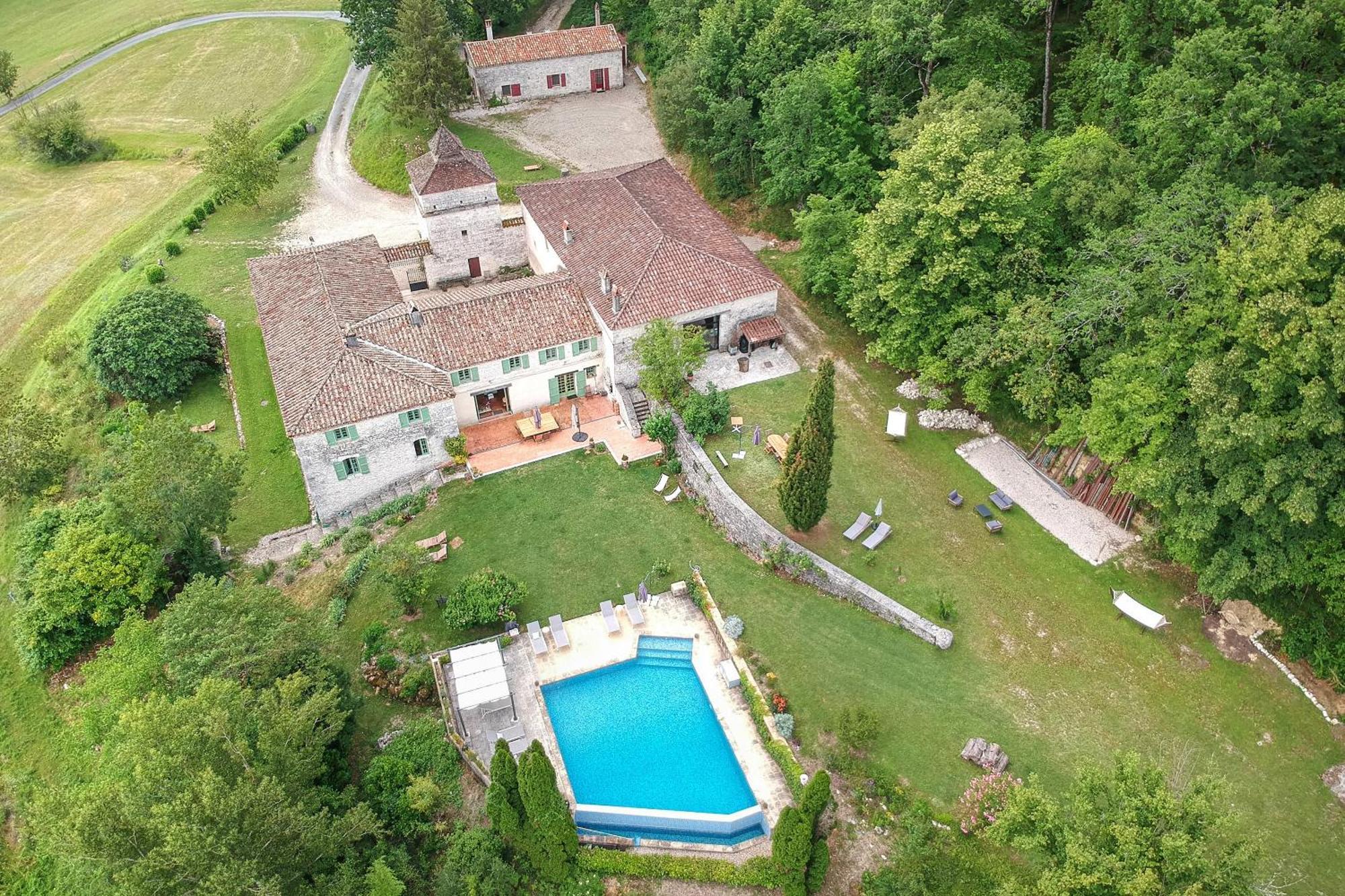 Manoir Le Moulinal47 - Vue Panoramique Hotel Courbiac Екстериор снимка